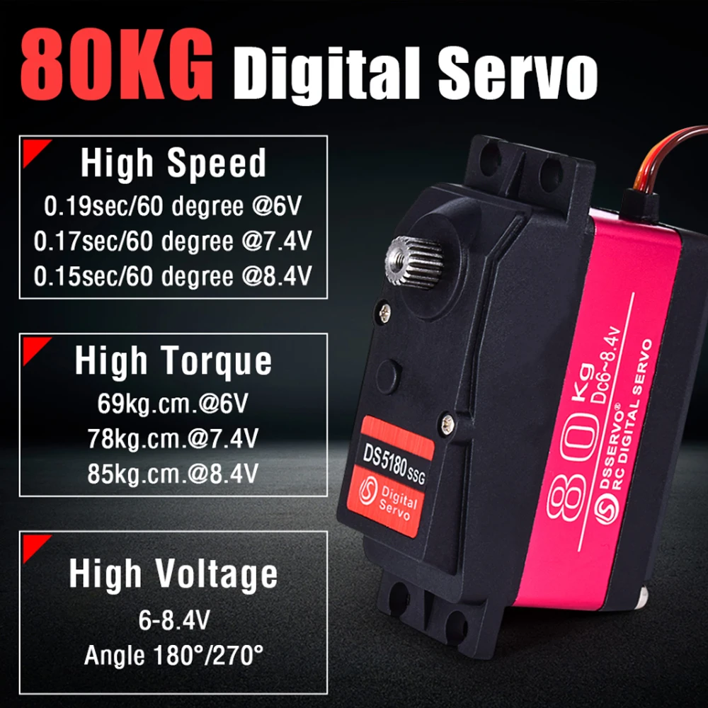 Dsservo Waterproof DS5180 80KG - огляд і ціна Rc Hobby Shops